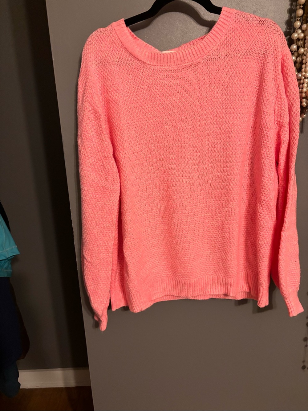 Zenana Outfitters Coral Pink Crewneck Sweater